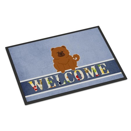 Carolines Treasures 18 x 27 in. Chow Chow Red Welcome Indoor or Outdoor Mat BB5723MAT